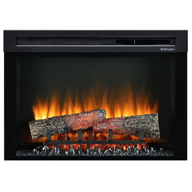 Inserto de chimenea eléctrica Dimplex XHD26 instalado en un hueco de pared multimedia