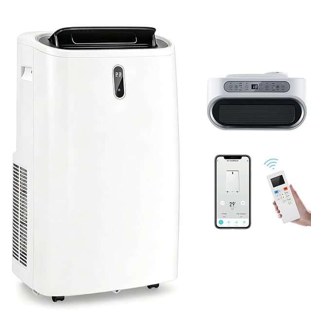 Climatizador portátil Gymax KU65297IJ de 16000 BTU con mando a distancia y kit de salida de ventana
