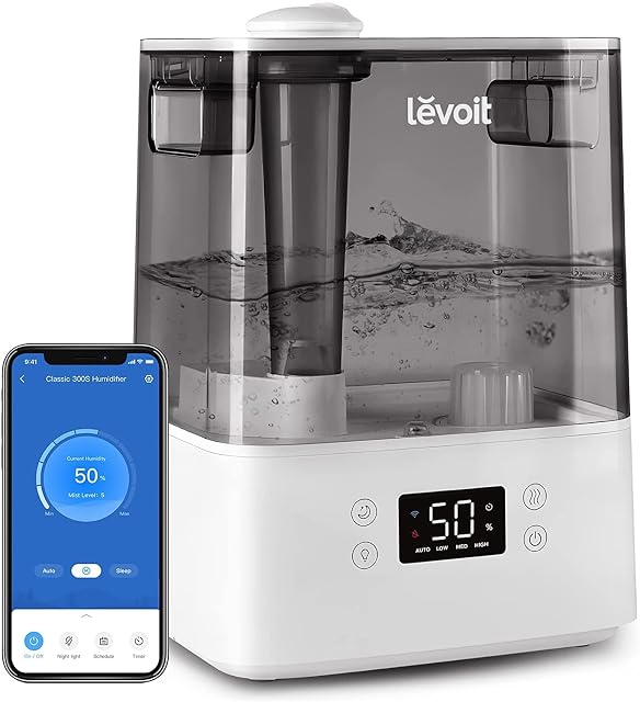 Humidificador ultrasónico Levoit Classic 300S con pantalla LED y control por app