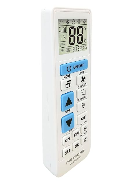 Mando a distancia universal para aire acondicionado Metronic 495348 con pantalla LCD