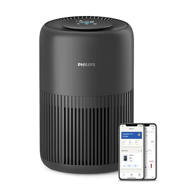 Purificador de aire Philips 900 Series, negro, con pantalla digital
