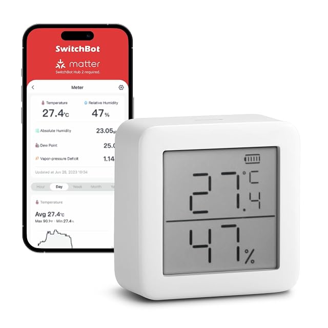 Termohigrómetro de interior Bluetooth SwitchBot con conectividad por app