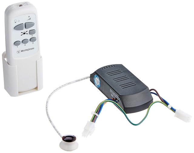 Mando a distancia infrarrojo Westinghouse 78095 para ventiladores de techo con luz, blanco